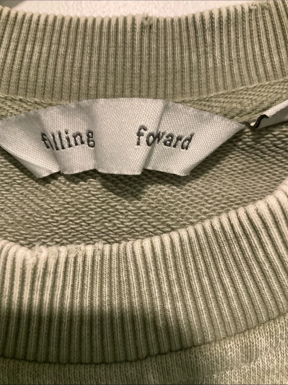 Free People Washed Sage Green Crewneck Sweatshirt - Picture 2 of 2